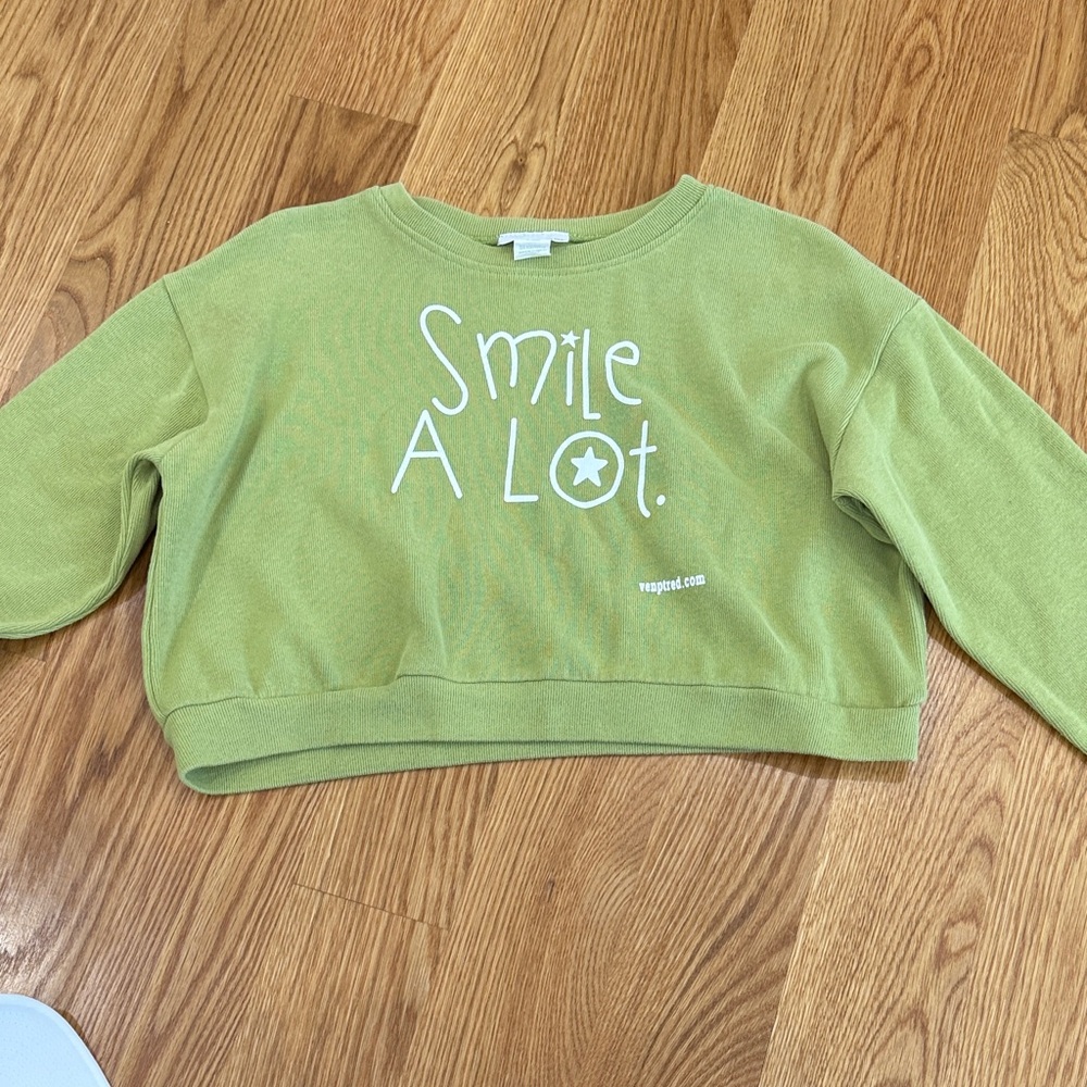 Sugar Kids Green 'Smile A Lot' Sweatshirt